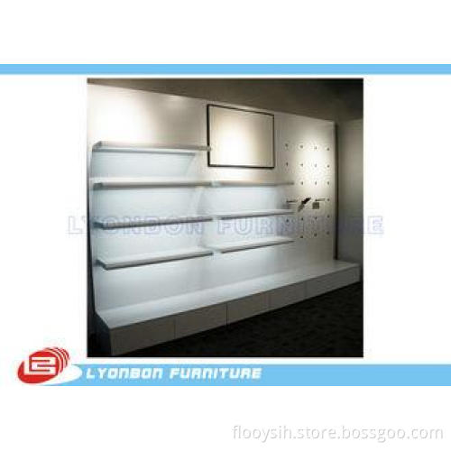 Shop White MDF Wooden Display Racks / Shelf For Shoes , Wal
